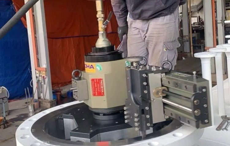 Projects in Malaysia- Flange facing, Pipe cold cutting