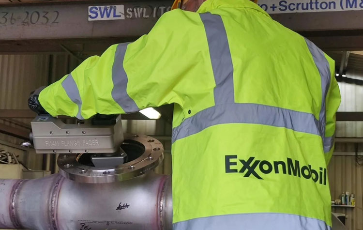 FI355M Flange Facer used for ExxonMobil’s Project