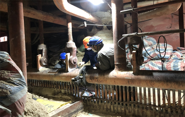 Repair job in Power Plant, Heavy-walled pipe-Anhui